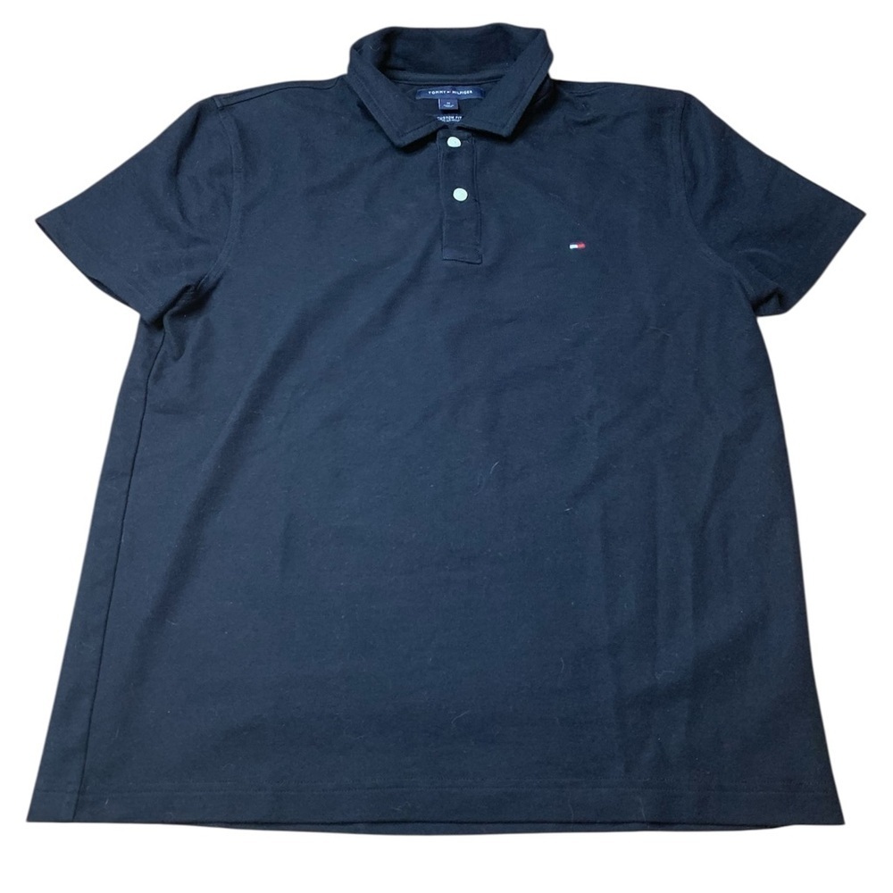 Tommy Hilfiger Men’s Custom Fit Polo Shirt - Black - Size M